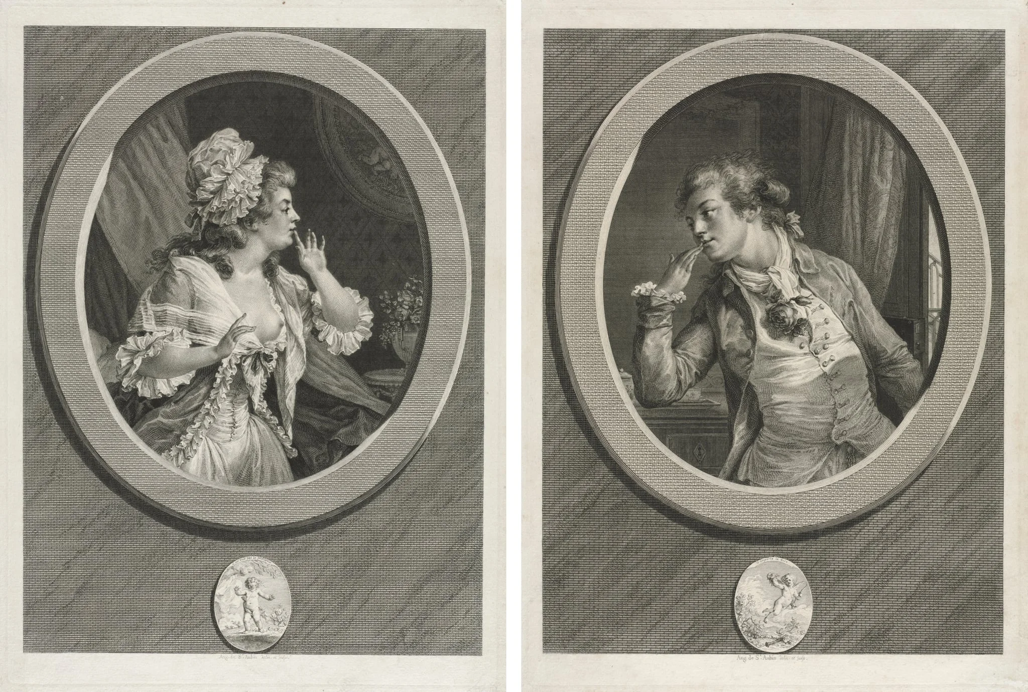 At Least Be Discreet and You May Count on Me (pair), detail
