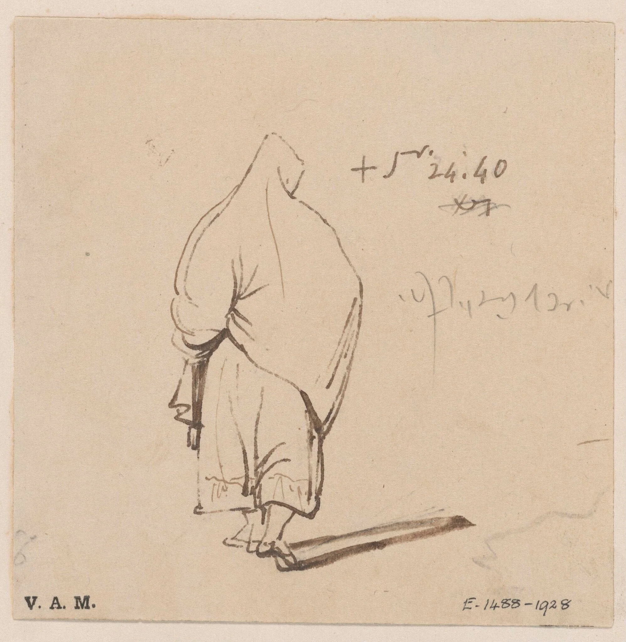 A Macanese woman seen from behind, detail