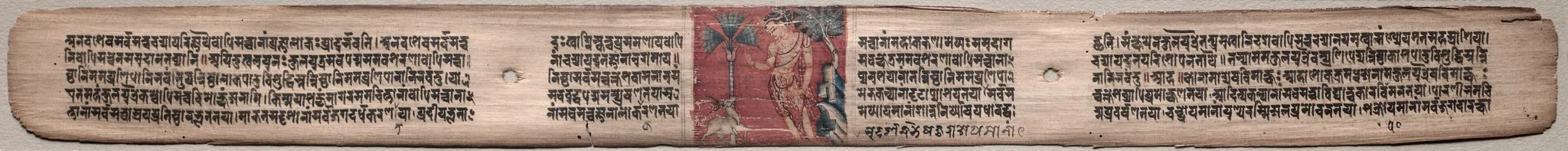 Sudhana and an antelope, folio 73 (recto) from a Gandavyuha-sutra (Scripture of the Supreme Array), detail