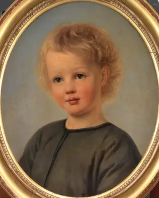 Portræt af Holger Aagaard Hammerich som 4-årig, by Elisabeth Baumann, oil, 1849