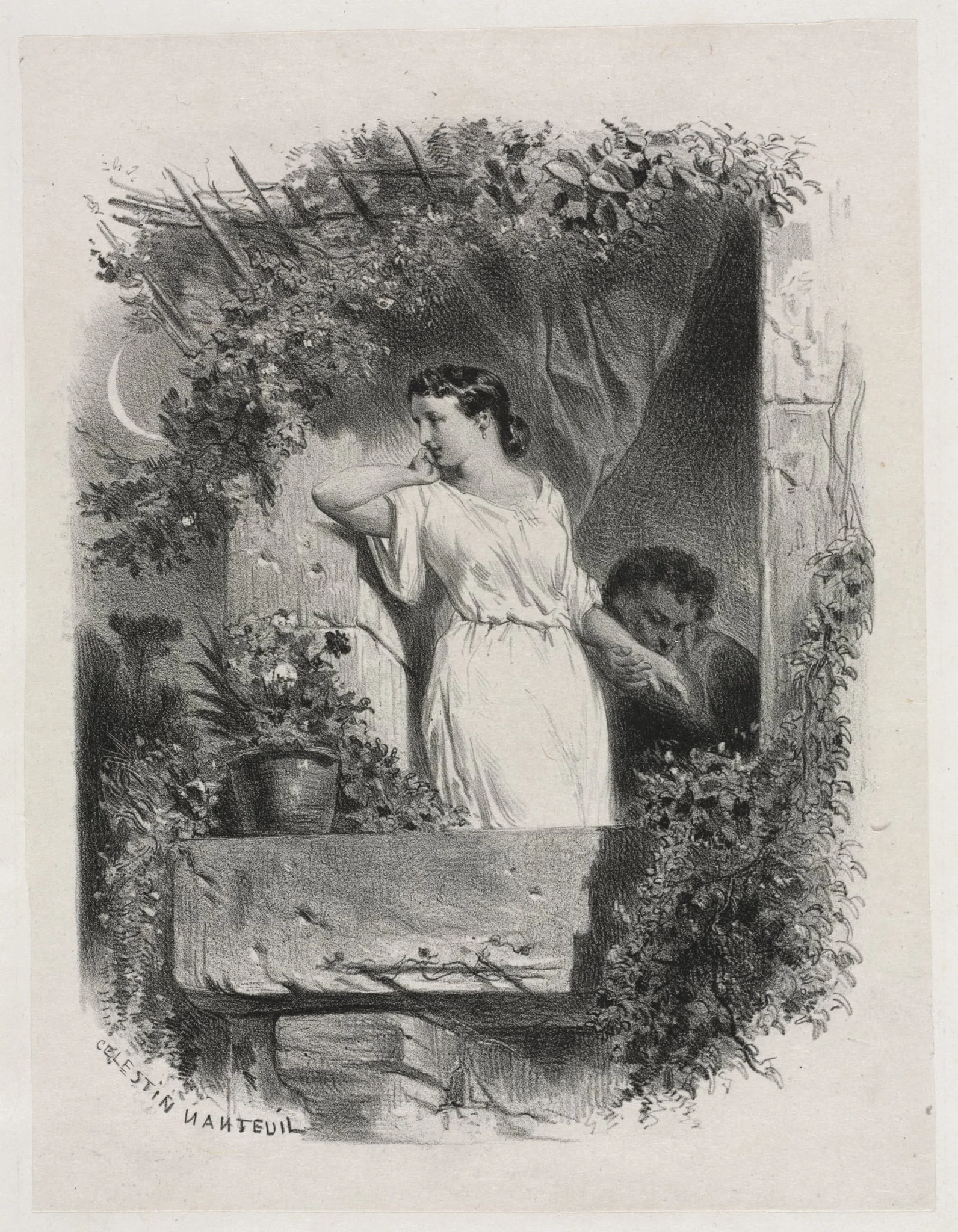 On the Balcony, detail