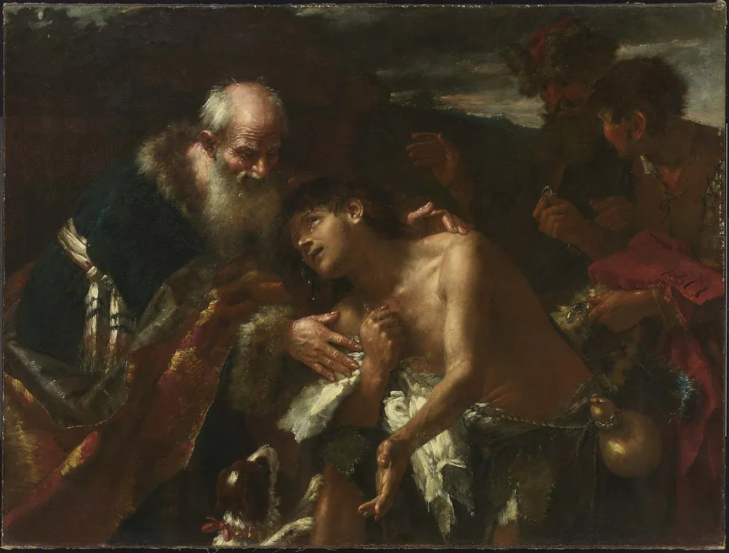 The Return of the Prodigal Son, by Petr Brandl, oil, 1711