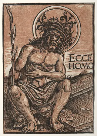 Man of Sorrows Seated on the Cross, by Hans Weiditz, 1522