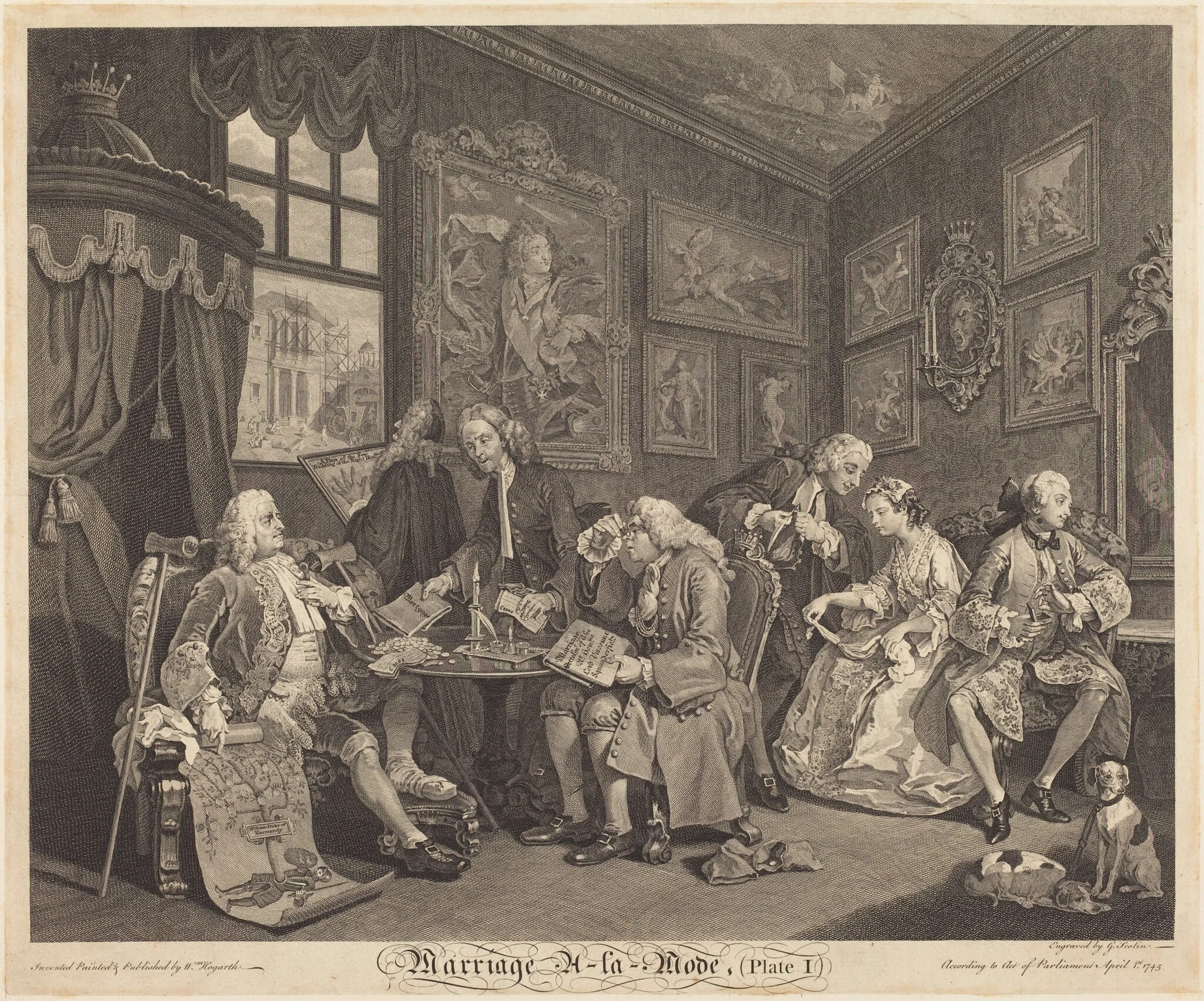 Marriage a la Mode: pl.1, detail