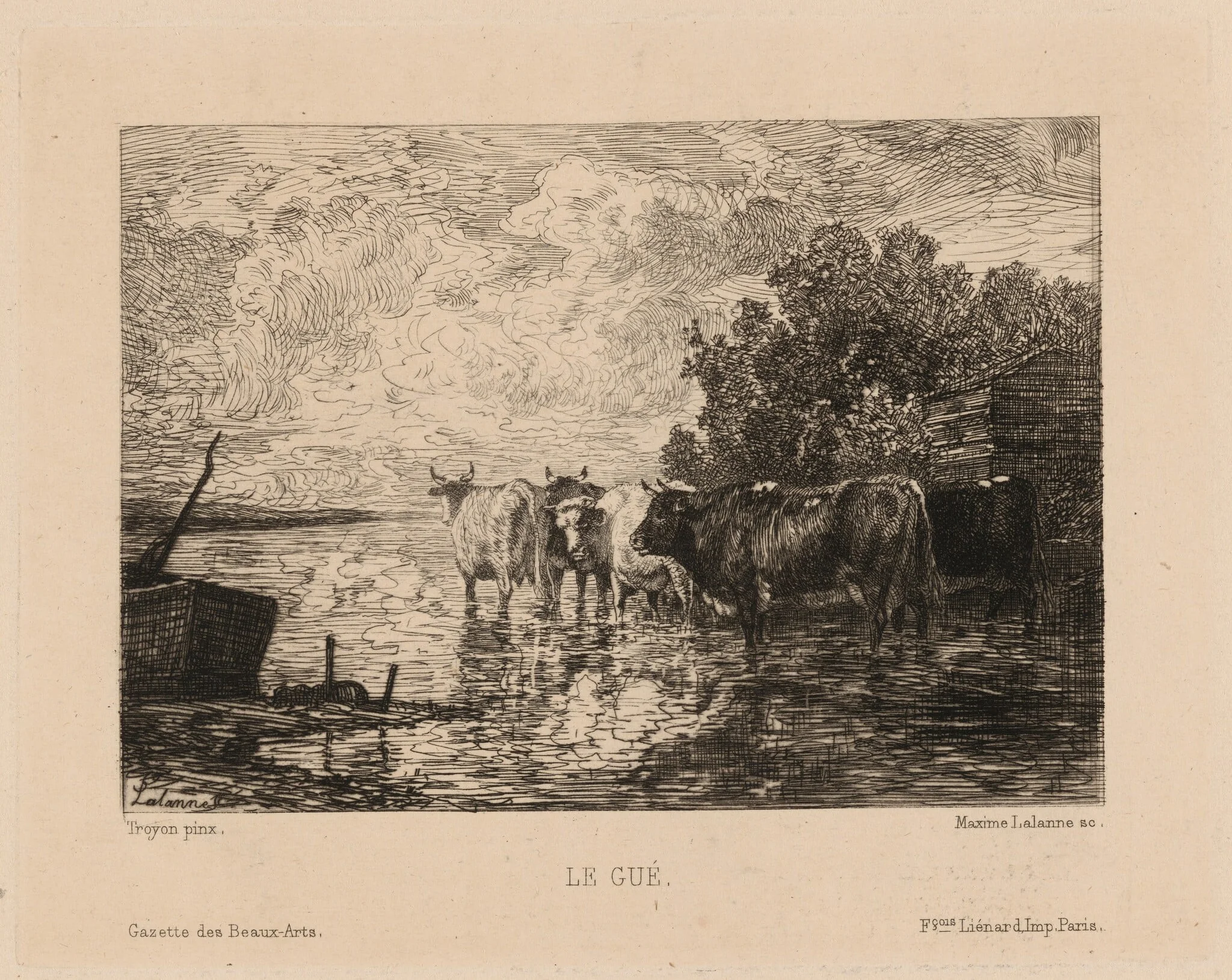 Le Gué (The Ford), detail