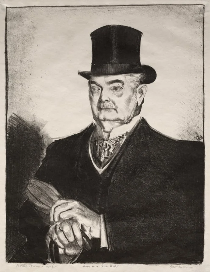 Man in a Silk Hat, detail