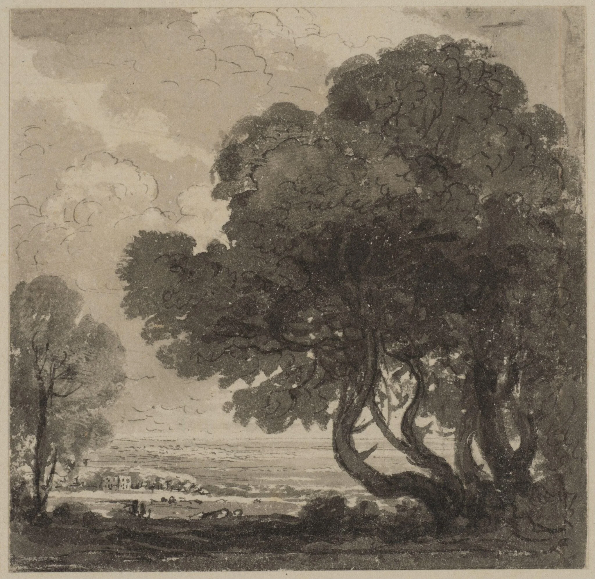 Ten small landscape drawings, detail