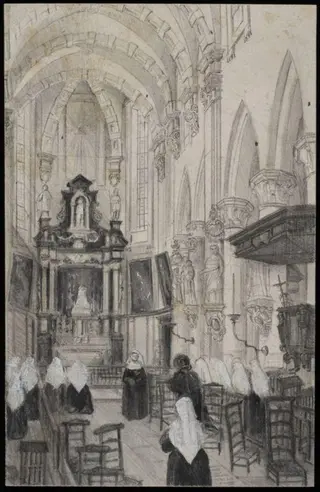 Interior of buildings, by Charles Frederick Godbold Turner, 1895