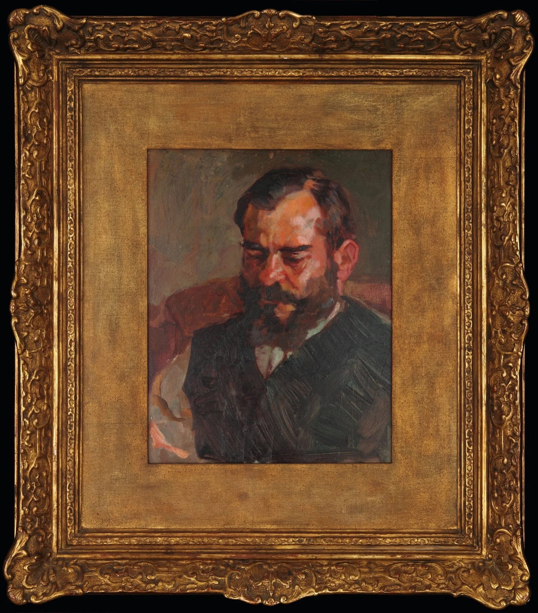 Portrait of Víctor Torrini, detail