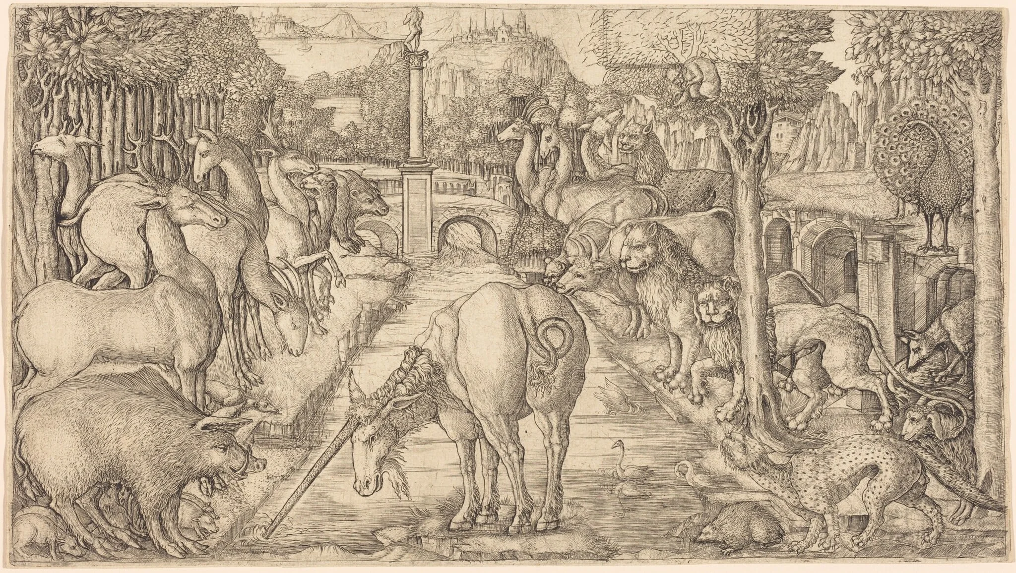 The Unicorn Purifies the Water with Its Horn, detail