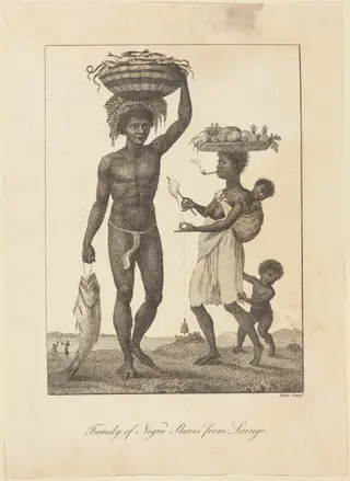 Family of Negro Slaves from Loango, by William Blake, ink, 1793