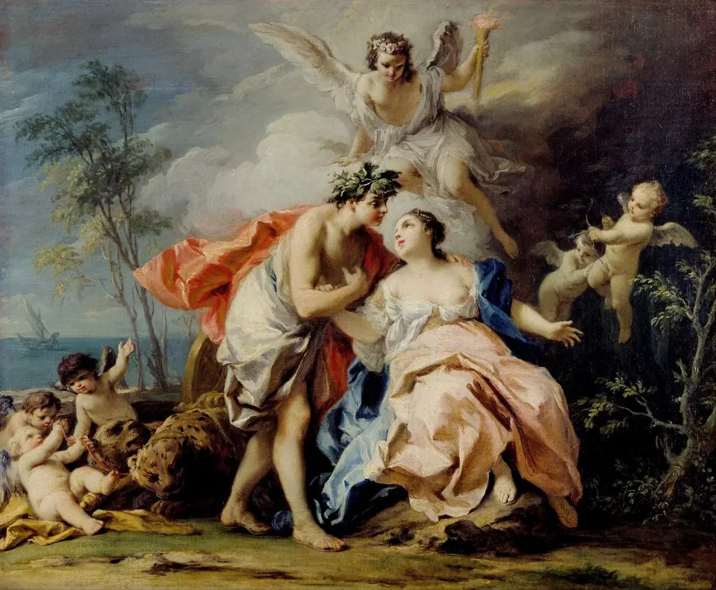 Bacchus and Ariadne, by Jacopo Amigoni, oil, 1740