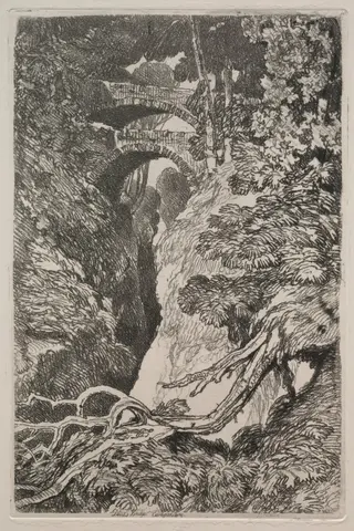 Liber Studiorum:  Devil's Bridge, Cardiganshire, by John Sell Cotman, 1838