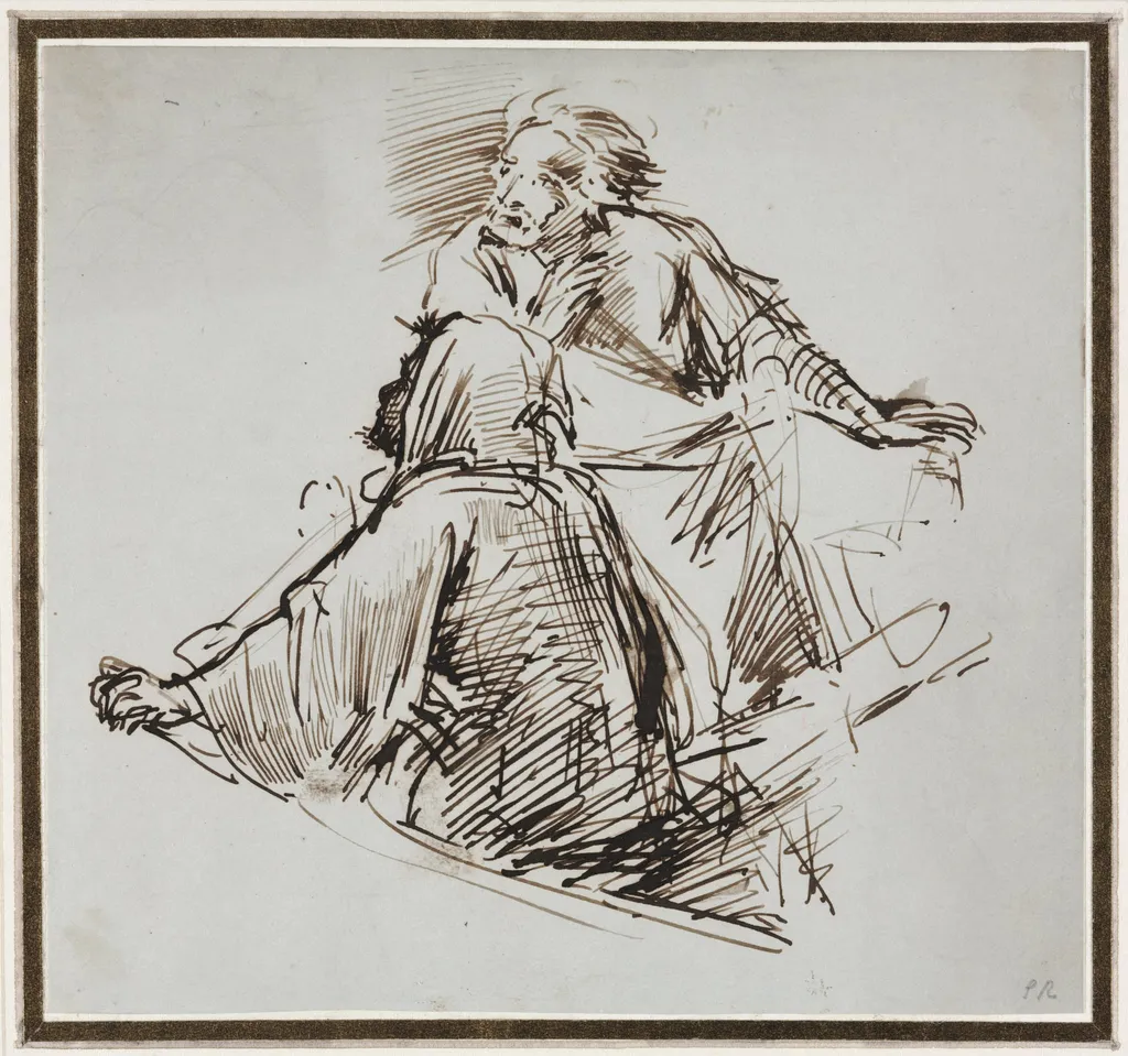 Two Male Figures, by George Richmond, 1829