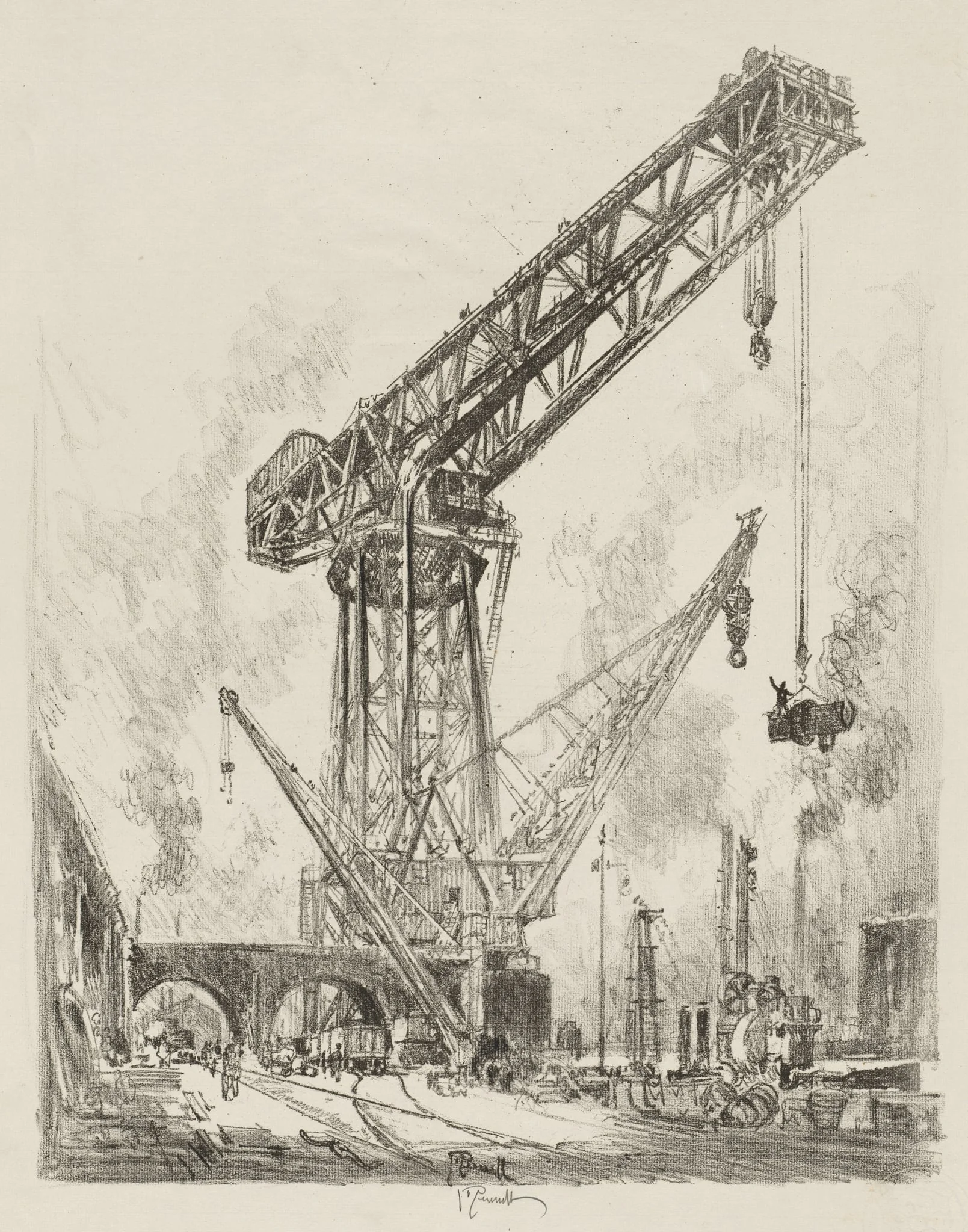 English War Work: Made in Germany, The Great Crane, detail