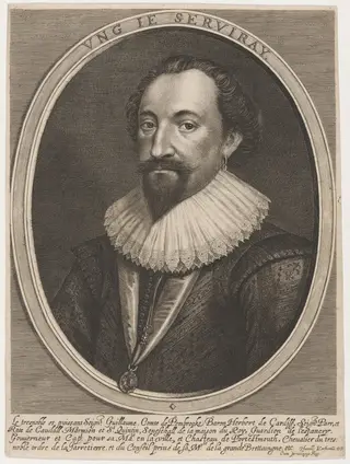 William Herbert, Third Earl of Pembroke, by Lucas Emil Vorsterman, ink, 1635