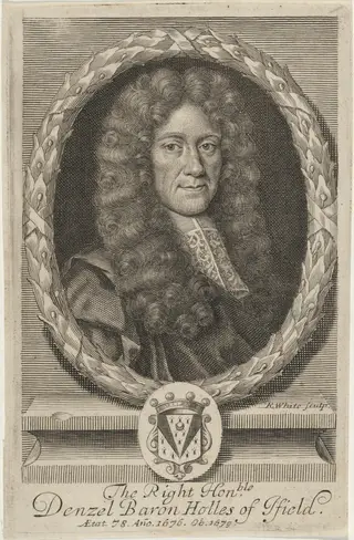 Denzil, First Baron Holles, by Robert White, ink, 1699