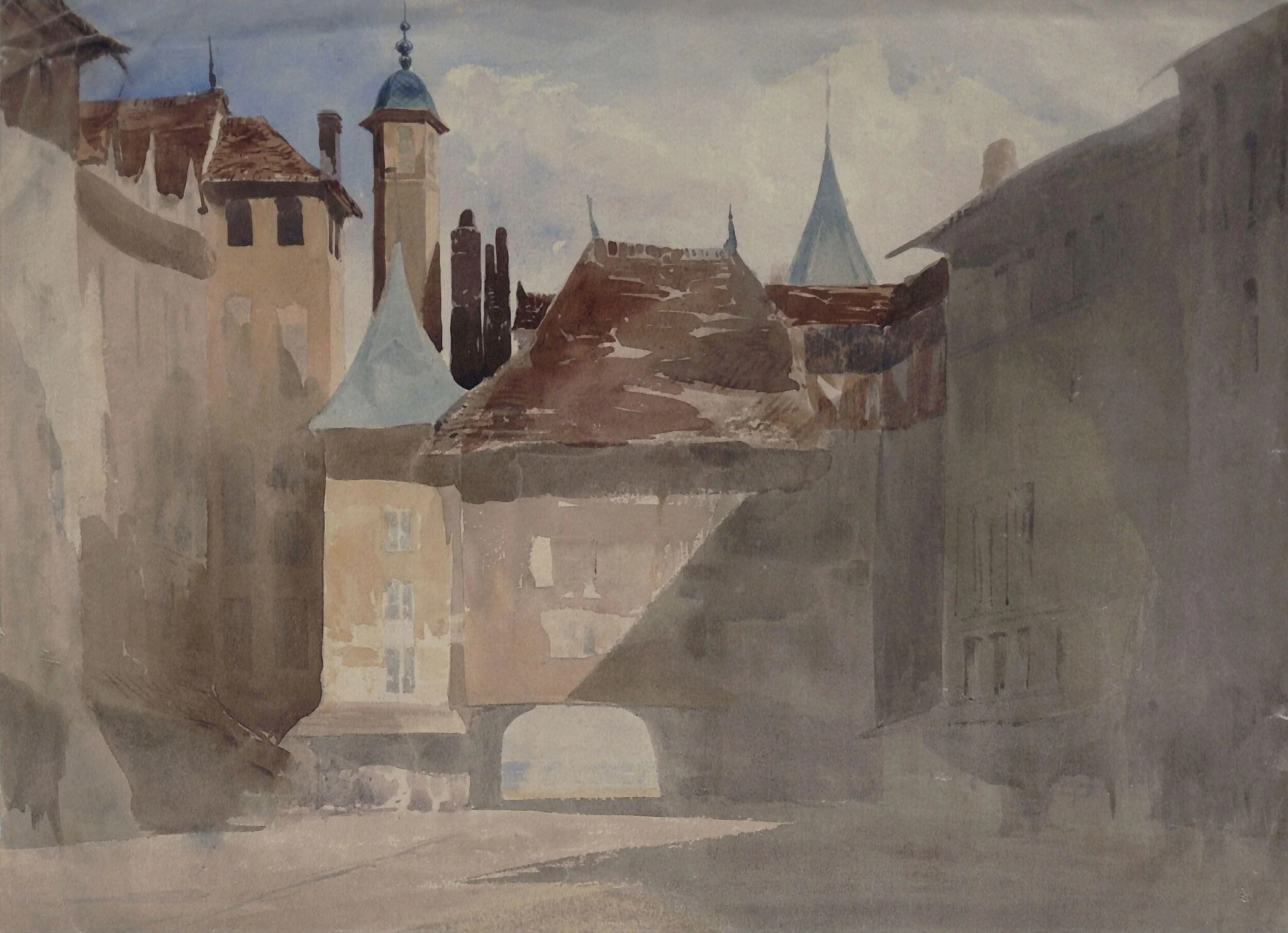 La Place du Molard, Geneva, detail