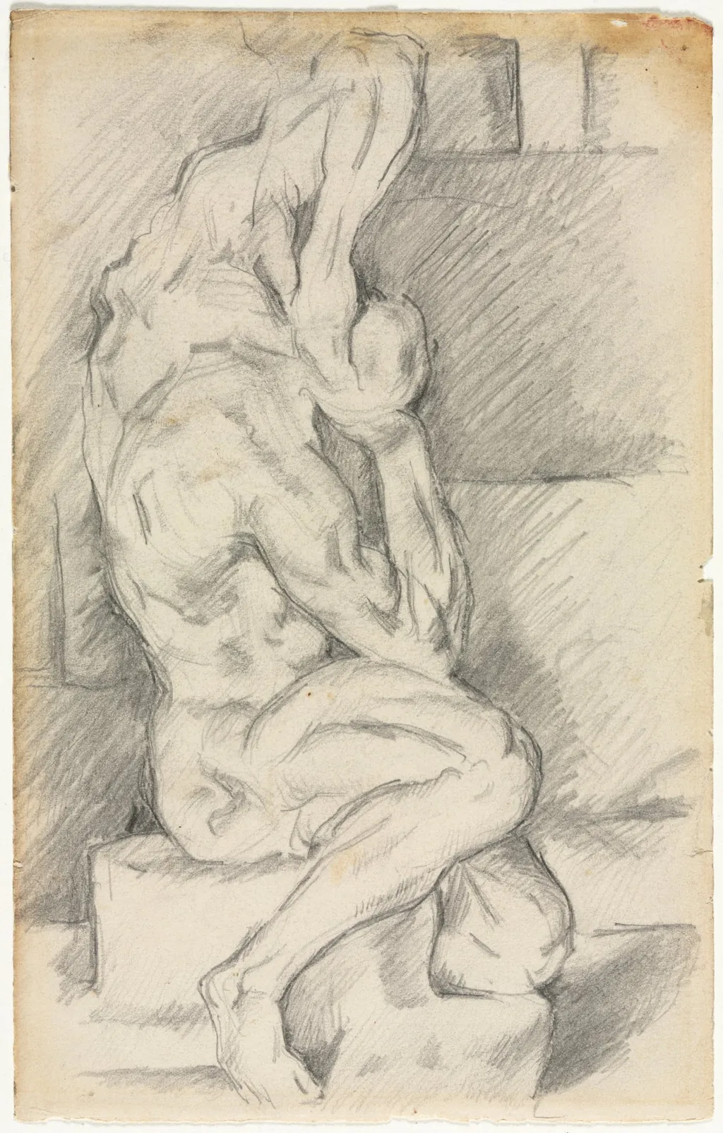 Sketch of Anatomical Sculpture (recto), by Paul Cézanne, 1882
