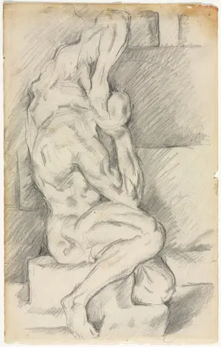 Sketch of Anatomical Sculpture (recto), by Paul Cézanne, 1882