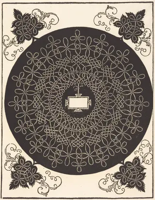 The Second Knot (with an oblong tablet), by Albrecht Dürer, ink, 1506