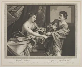 Joseph and Potiphar's Wife, by Robert, Sir Strange, 1750