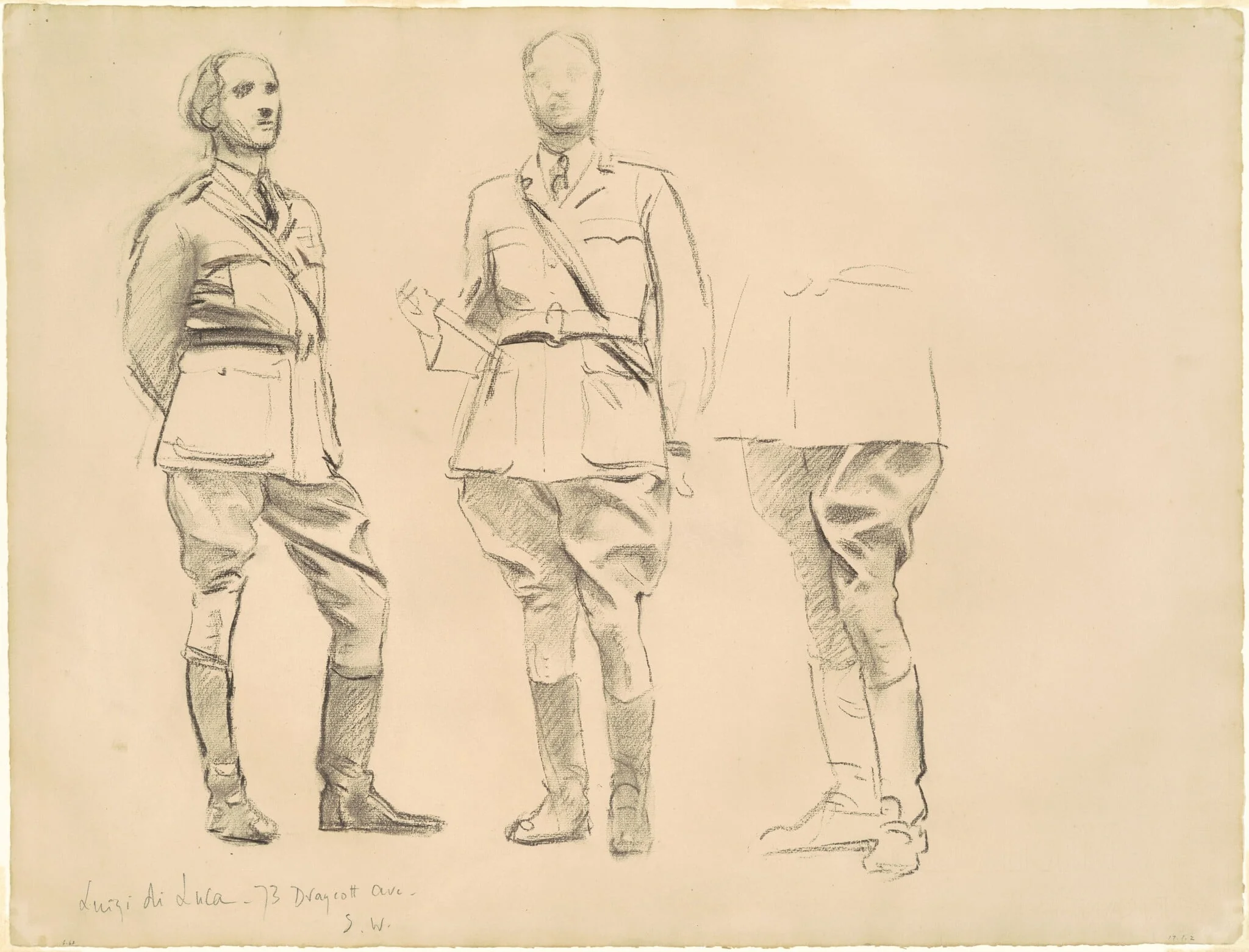 Studies for "General Officers of World War I", detail