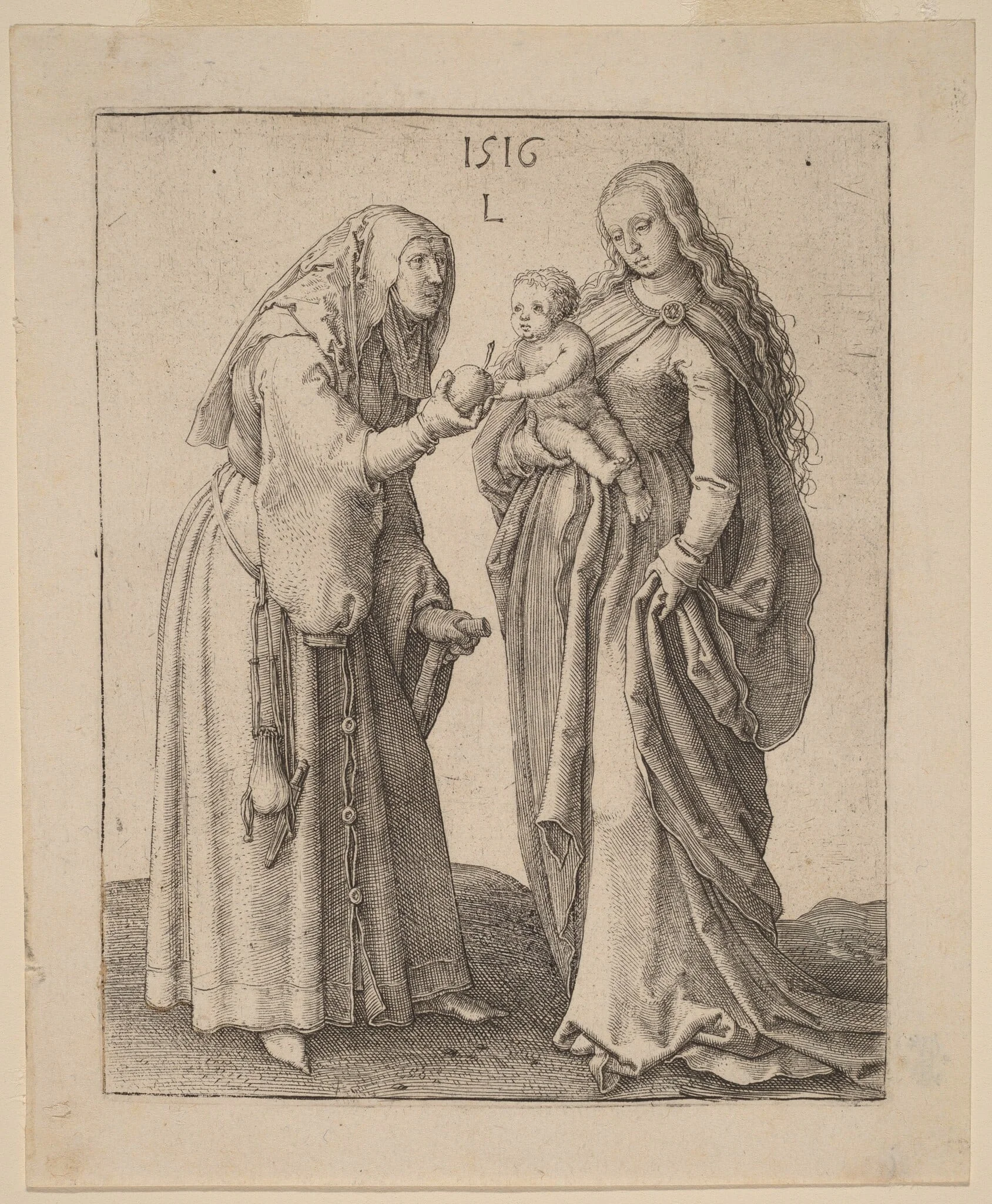 The Virgin and Saint Anna, detail