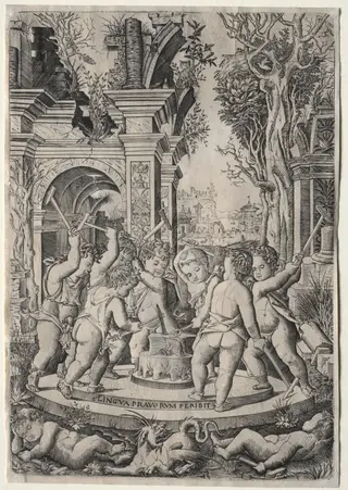The Fate of the Evil Tongue, by Nicoletto da Modena, 1507