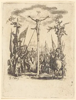 The Crucifixion, by Jacques Callot, ink, 1624