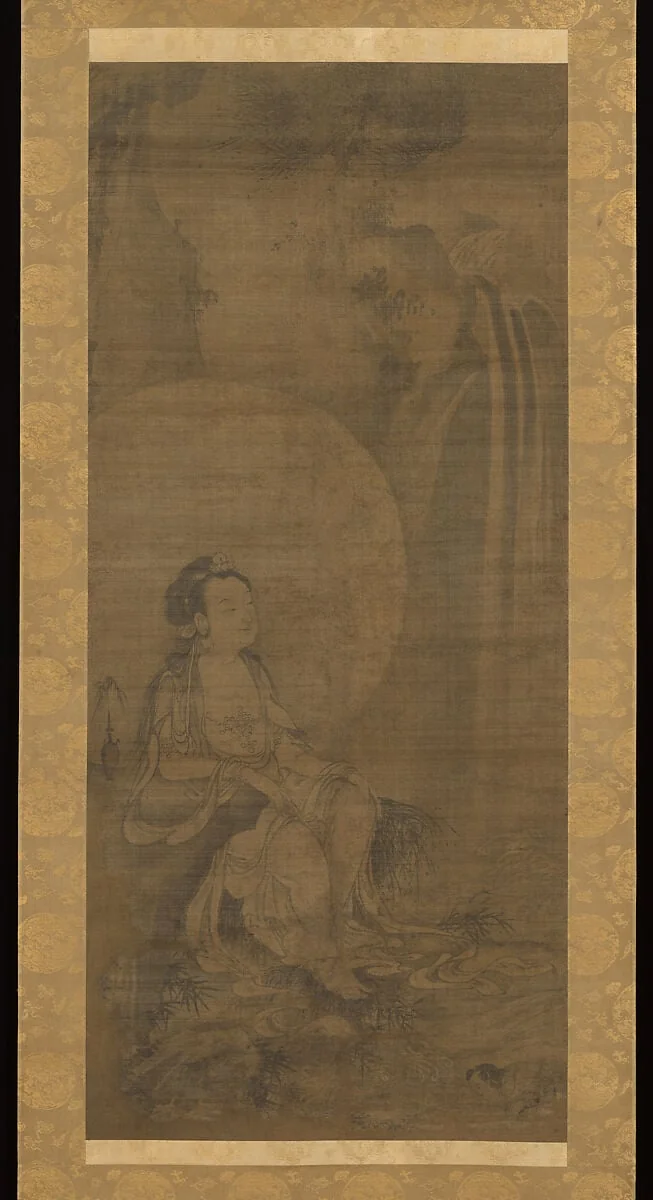 白衣観音図|White-robed Kannon, detail