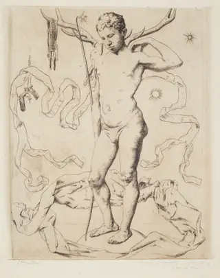 Arcturus, by Julian Alden Weir, ink, 1893