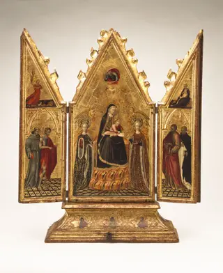 The Virgin and Child with Saints and the Annunciation, by Giovanni di Paolo, unspecified, 1428