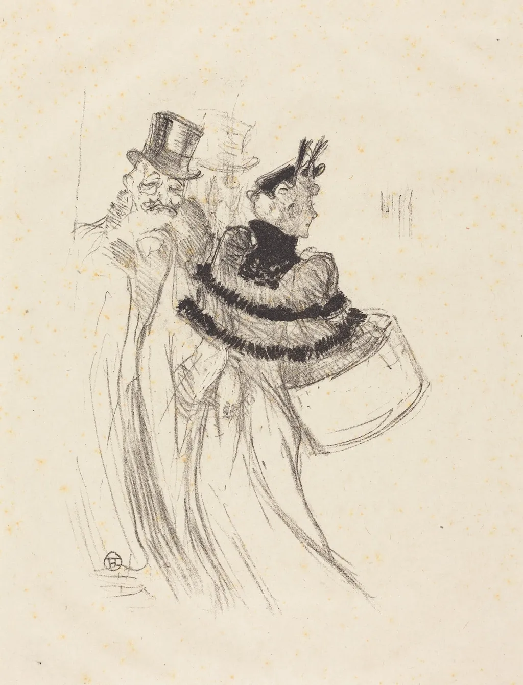 The Old Gentlemen (Les vieux messieurs), by Henri de Toulouse-Lautrec, ink, 1894