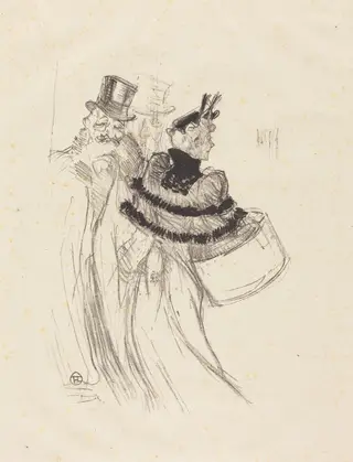 The Old Gentlemen (Les vieux messieurs), by Henri de Toulouse-Lautrec, ink, 1894