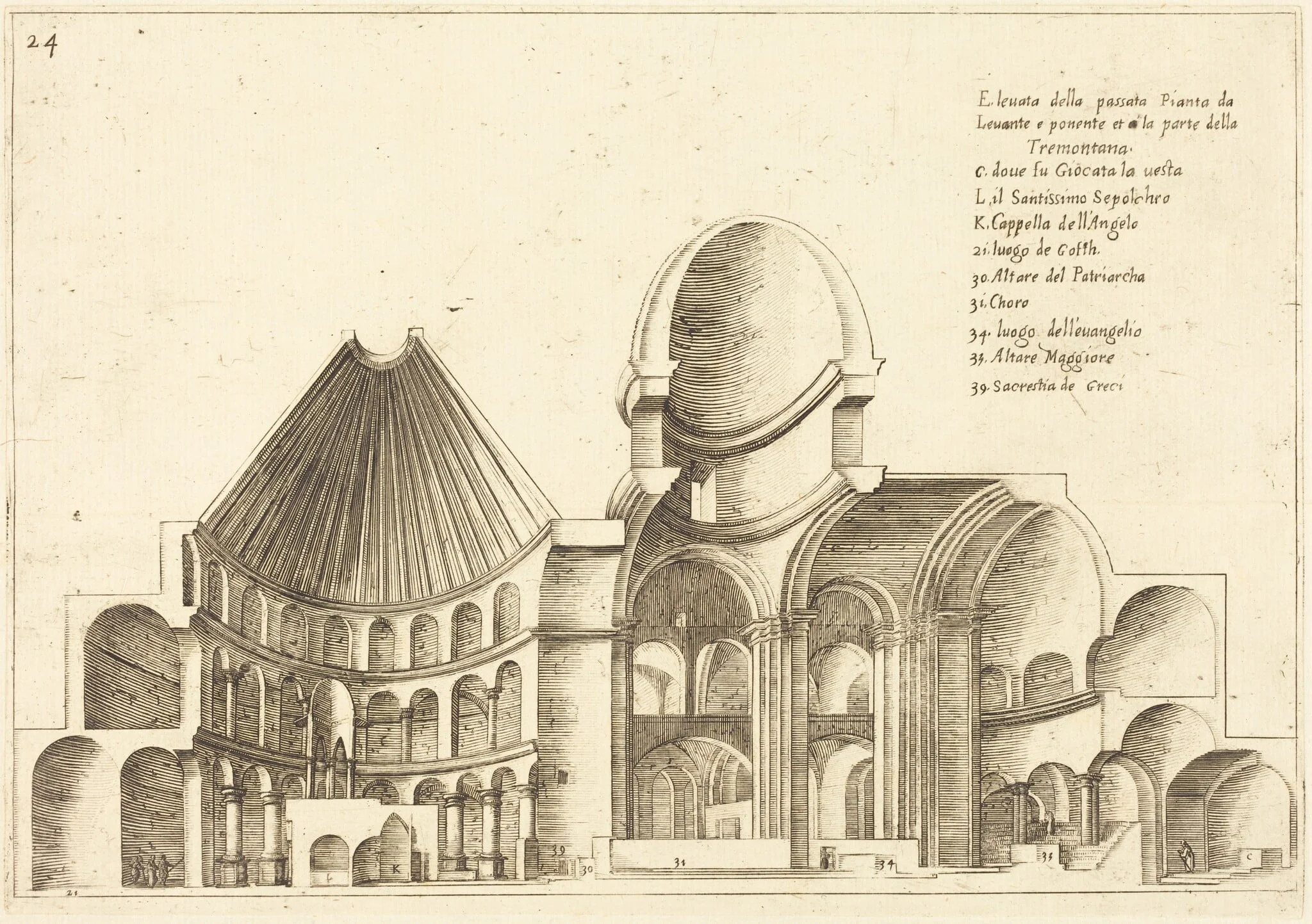Cross-Section of the Church of the Holy Sepulchre, detail