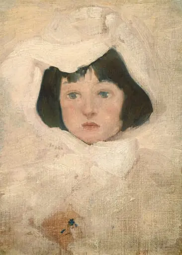 Little Girl in White, oil, 1895