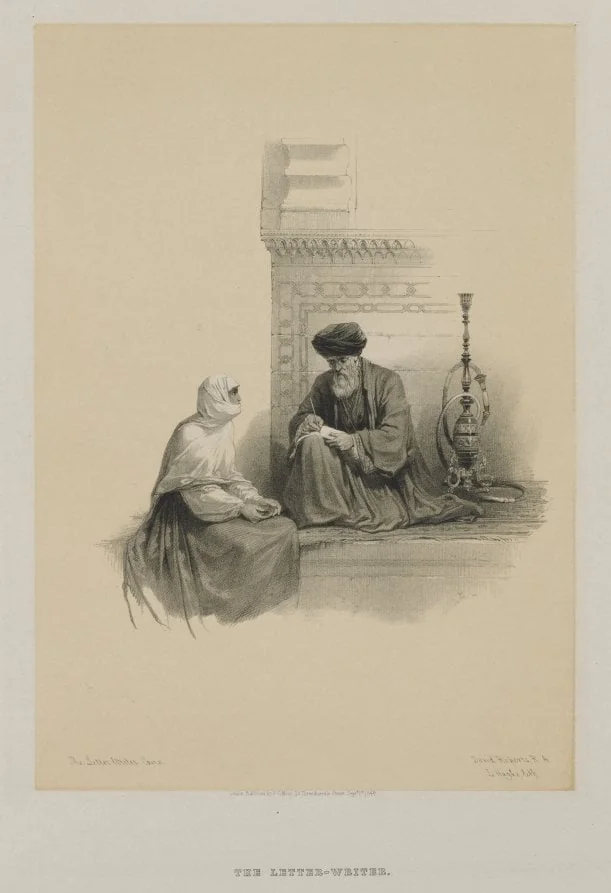 Egypt and Nubia, Volume III: The Letter-Writer, Cairo, detail