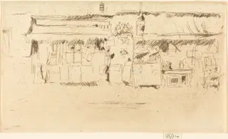 Furniture Shop, by James McNeill Whistler, ink, 1887