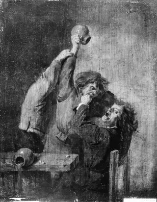 The Brawl, by Adriaen Brouwer, oil, 1630