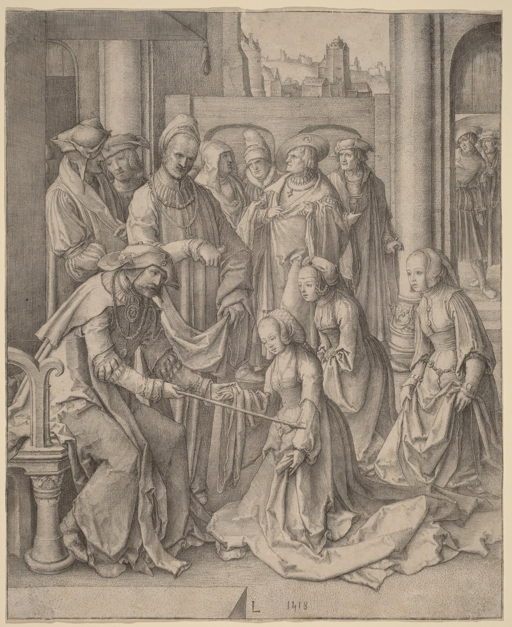 Esther before Ahasuerus, detail