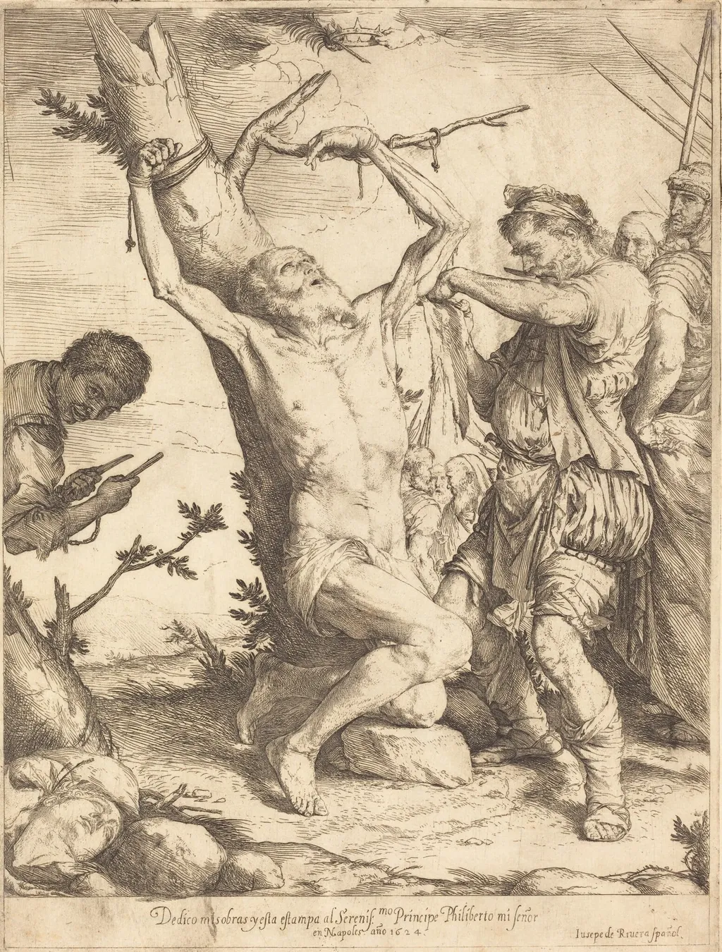 The Martyrdom of Saint Bartholomew, by Jusepe de Ribera, ink, 1624