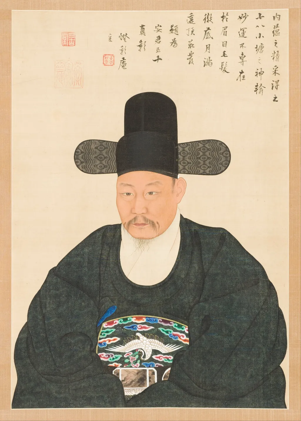 Portrait of Scholar-official Ahn in his Fifties Year, by Yi Jaegwan, unspecified, 1820