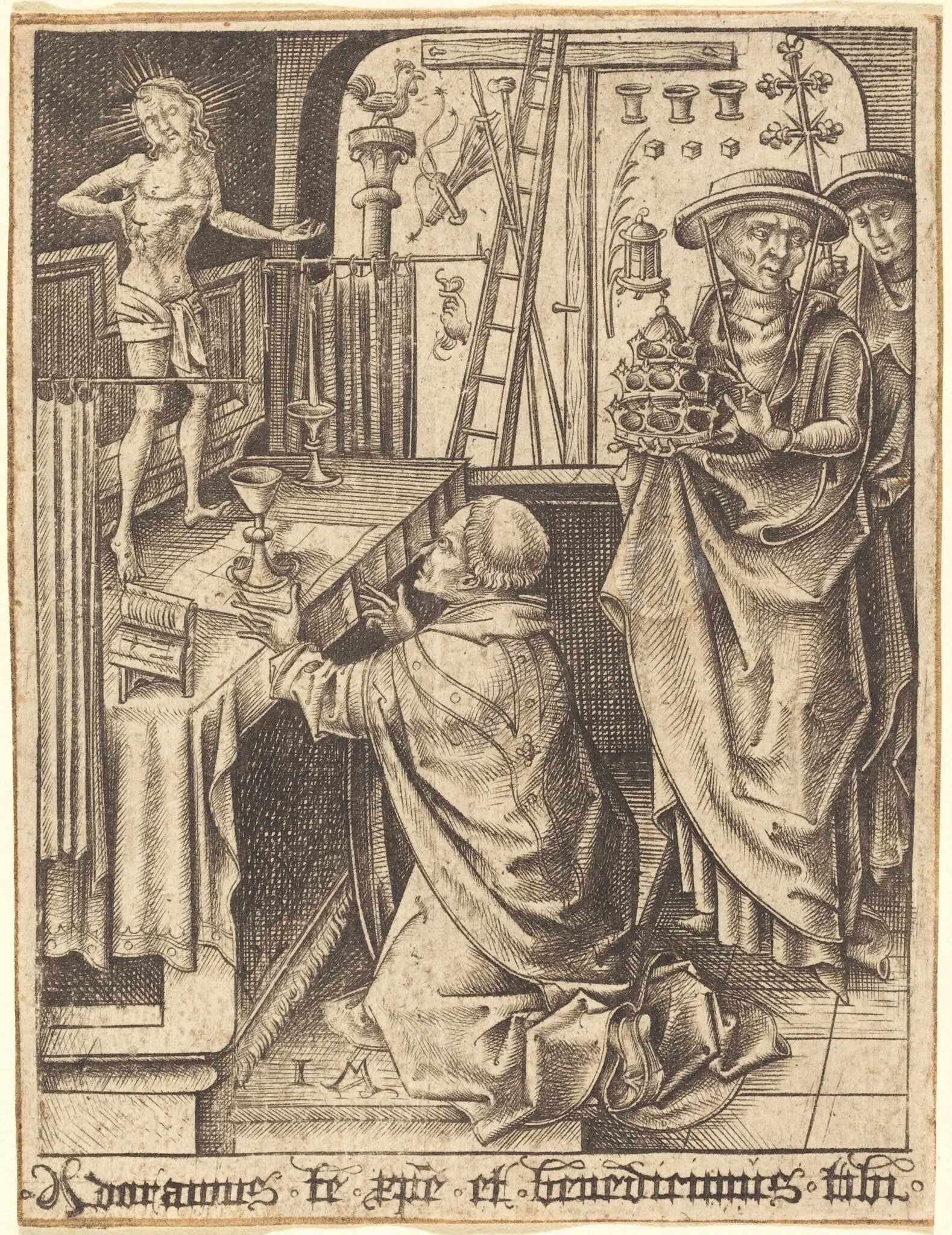 The Mass of Saint Gregory, detail
