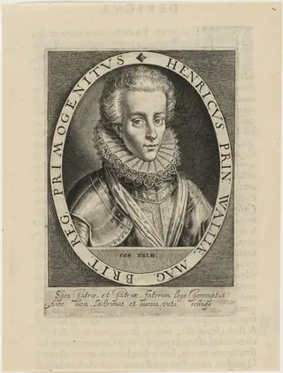 Henry Frederick, Prince of Wales, by Willem de Passe, ink, 1620
