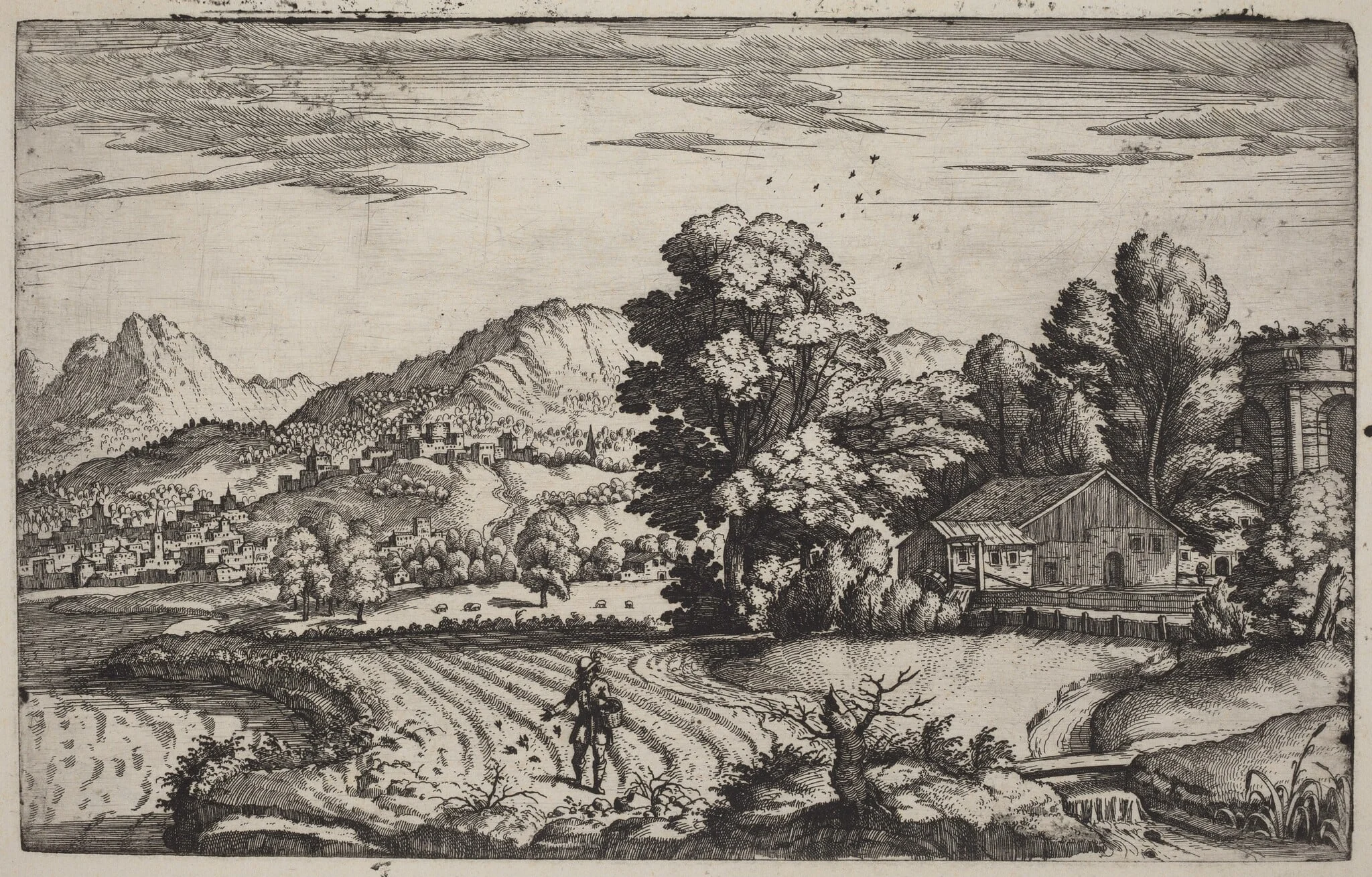 Mountainous Landscape with the Parable of the Sower, detail