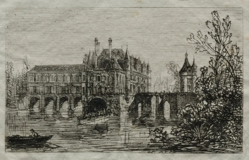 Château de Chenonceau, by Maxime Lalanne, 1865