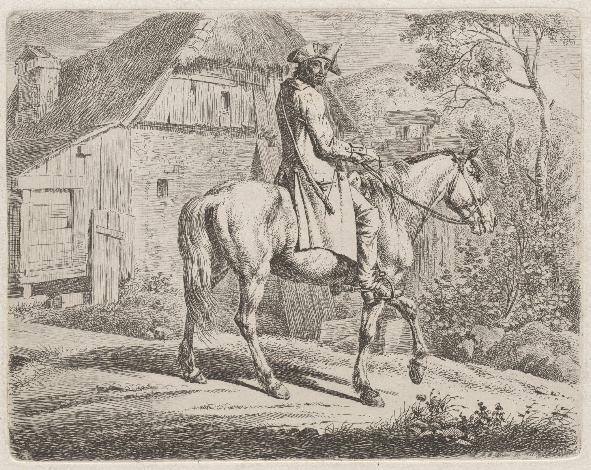 Cattle Dealer on Horseback, detail