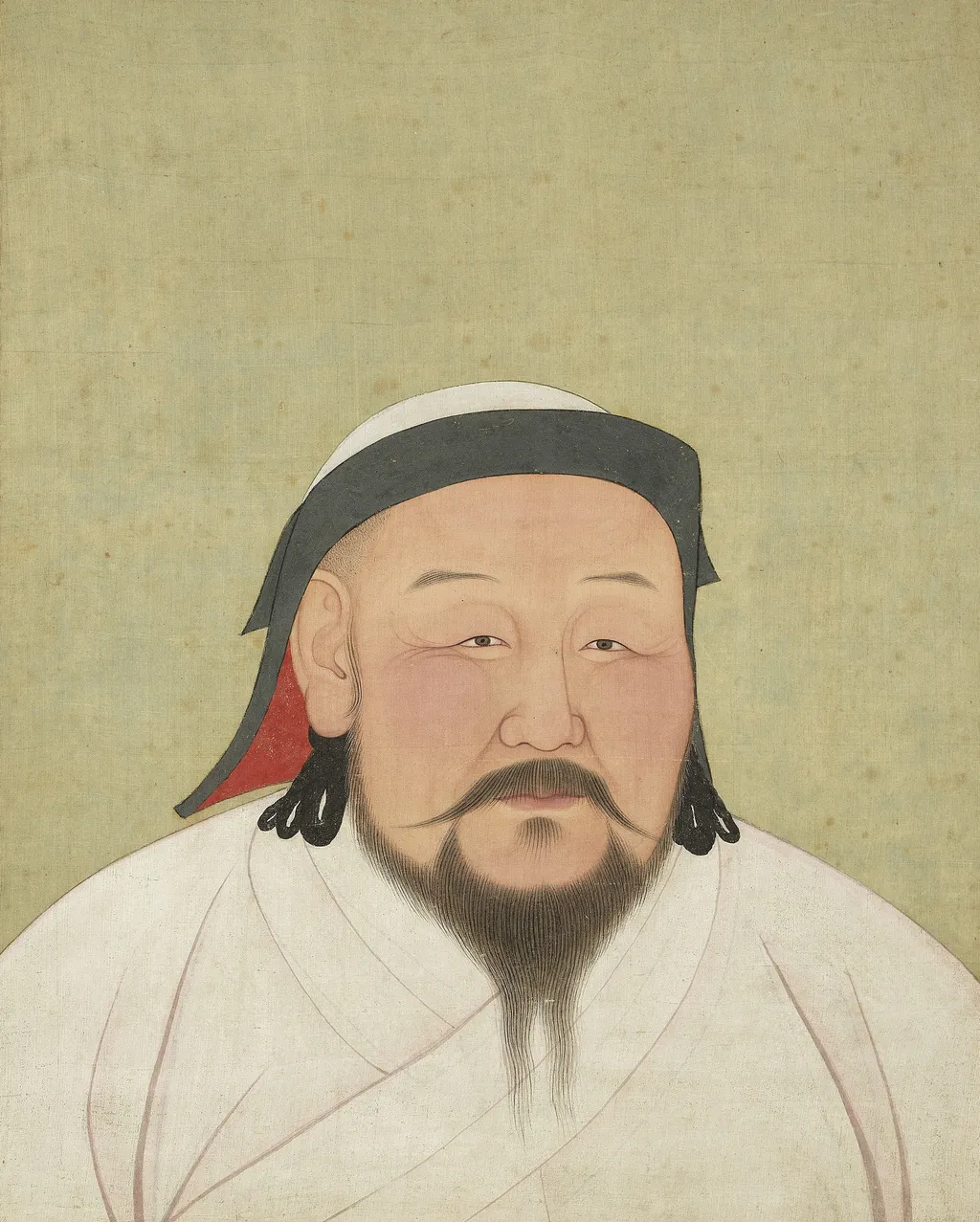 元代帝半身像册-元世祖皇帝像, by Araniko, unspecified, 1294