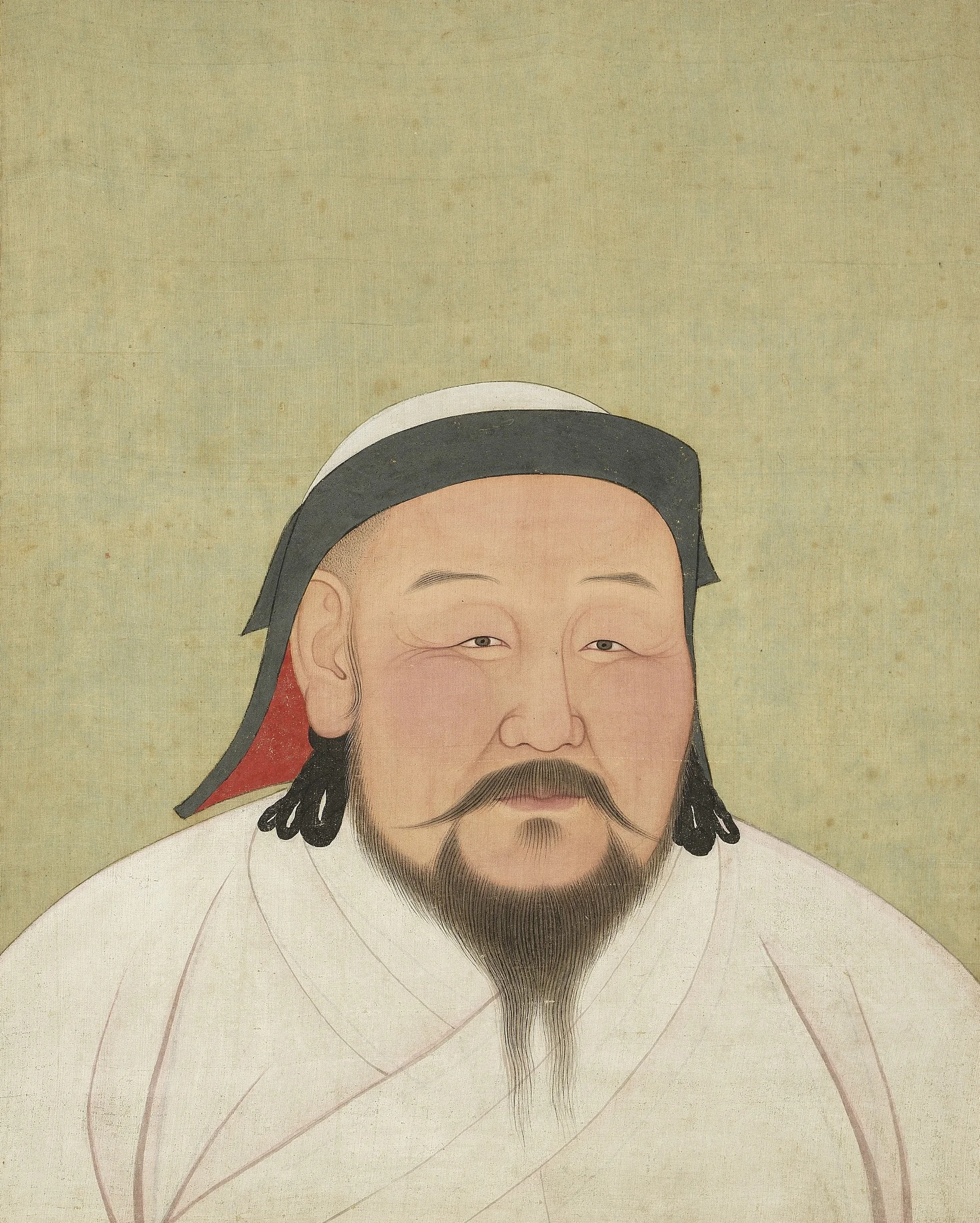 元代帝半身像册-元世祖皇帝像, detail